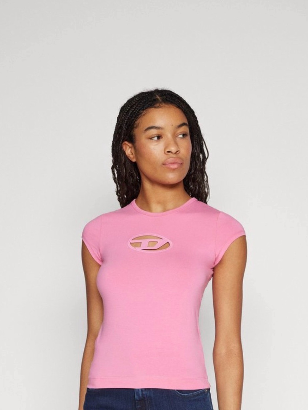 Diesel T‑Angie Pink T-Shirt - Large